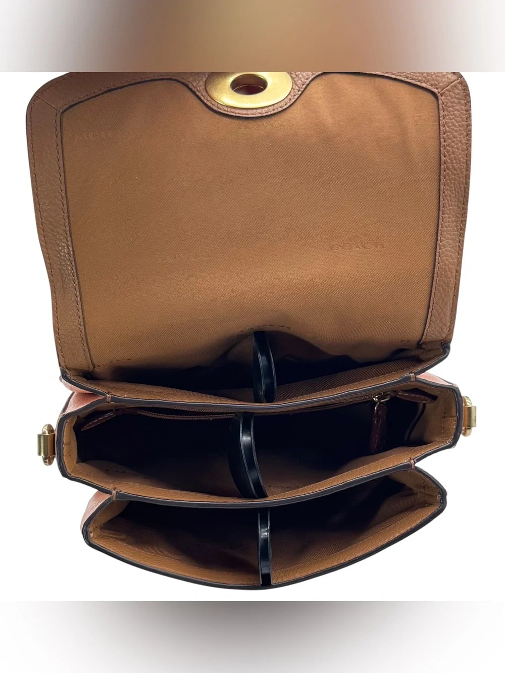 Coach Cassie Crossbody 19 in Colorblock Polished Pebbled Leather, Straps & Chain